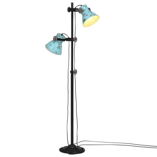 Подова лампа 25 W винтидж състарено синьо 25x25x90/140 см E27
