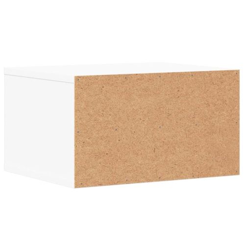 Стойка за принтер, бяла, 40x32x22,5 см, инженерно дърво