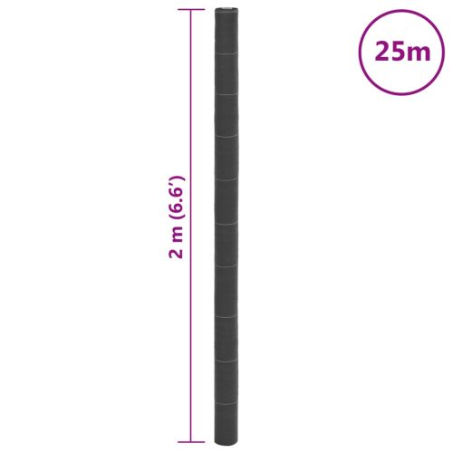 Мембрана против плевели, черна, 2x25 м, PP