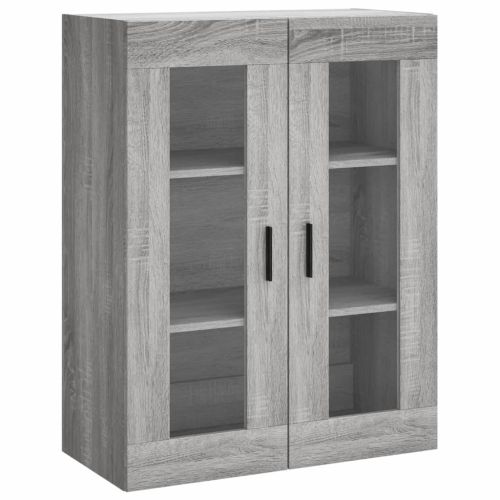 Висок шкаф, сив сонома, 69,5x34x180 см, инженерно дърво
