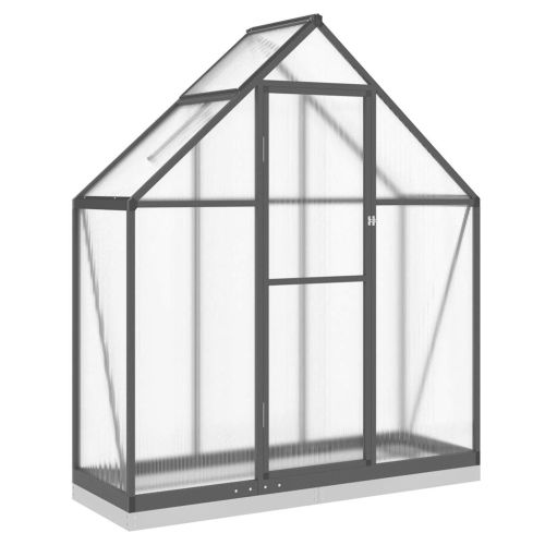 Оранжерия с основа рамка антрацит 169x58x202 см алуминий