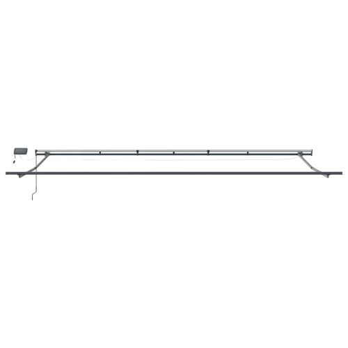 Ръчно прибираща се тента с LED, бордо, 600x300 см