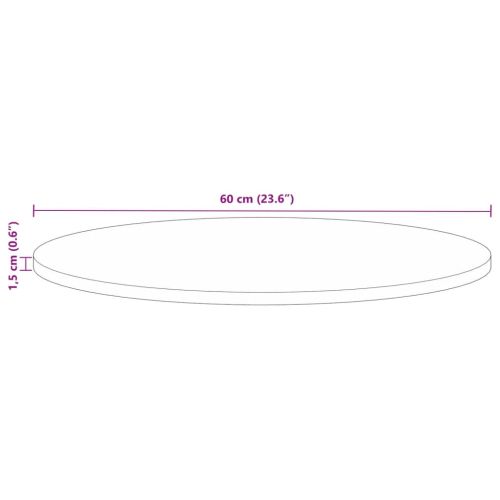Плот за маса Ø 60x1,5 см кръгъл масивна регенерирана дървесина