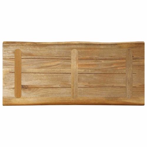 Плот за маса, жив ръб, 100x40x2,5 см, масивно дърво грубо манго