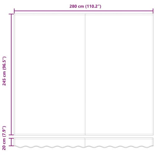 Прибираща се тента Червено и бяло 300 x 250 x 165 см