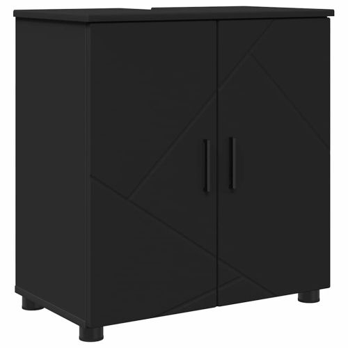 Комплект мебели за баня 4 бр. Черно 61 x 35 x 64 см