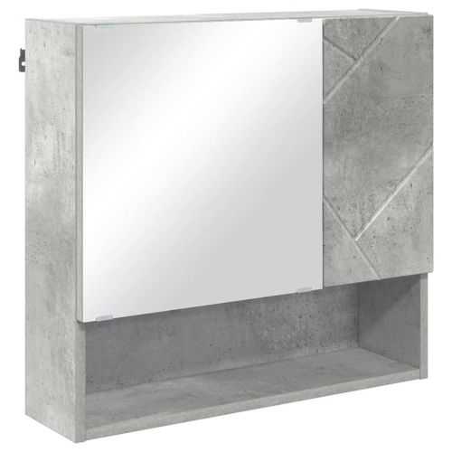 Комплект мебели за баня 5 бр. Циментено сиво 61 x 35 x 64 см
