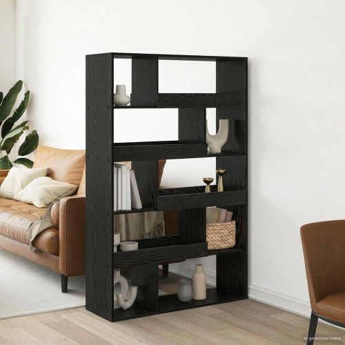 Етажерка за книги Черен дъб 100 x 33 x 156,5 см Инженерно дърво