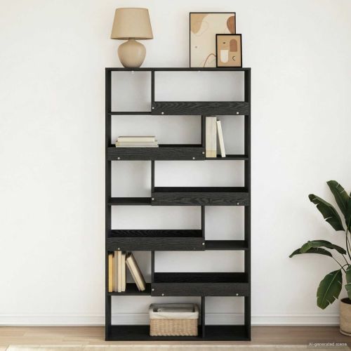 Етажерка за книги Черен дъб 100 x 33 x 156,5 см Инженерно дърво