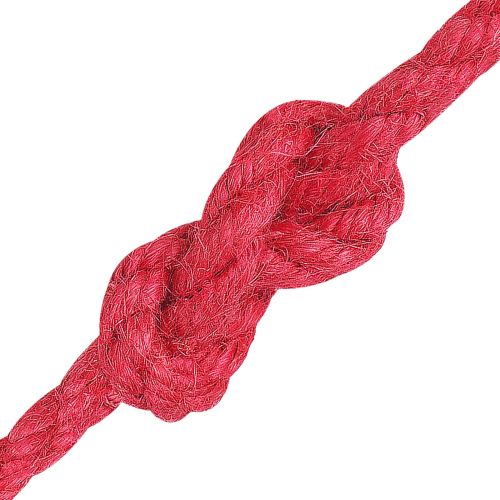 Въже от юта 6 mm Червено 100% Тоса юта