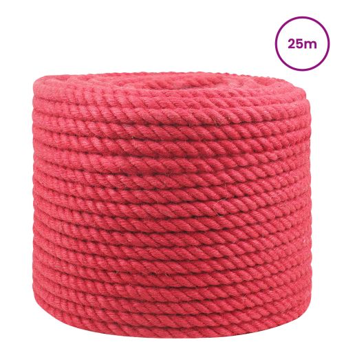 Въже от юта 10 mm Червено 100% Тоса юта