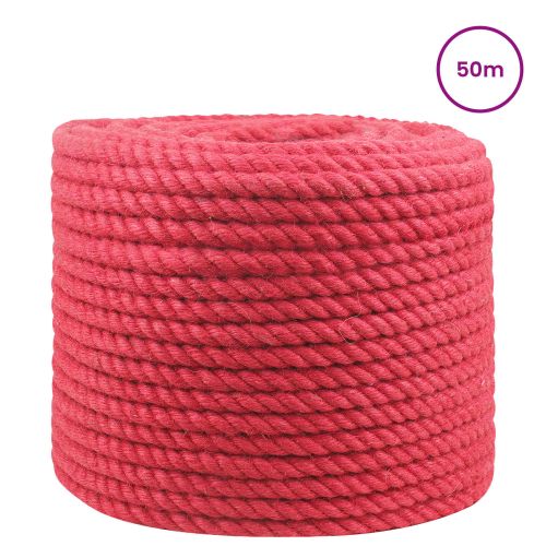 Въже от юта 10 mm Червено 100% Тоса юта