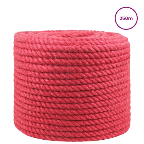 Въже от юта 10 mm Червено 100% Тоса юта