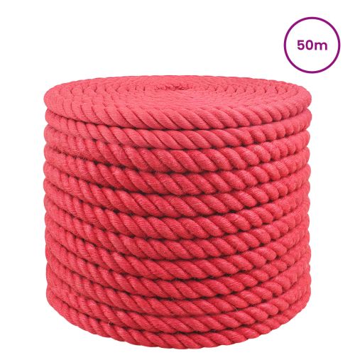 Въже от юта 16 mm Червено 100% Тоса юта