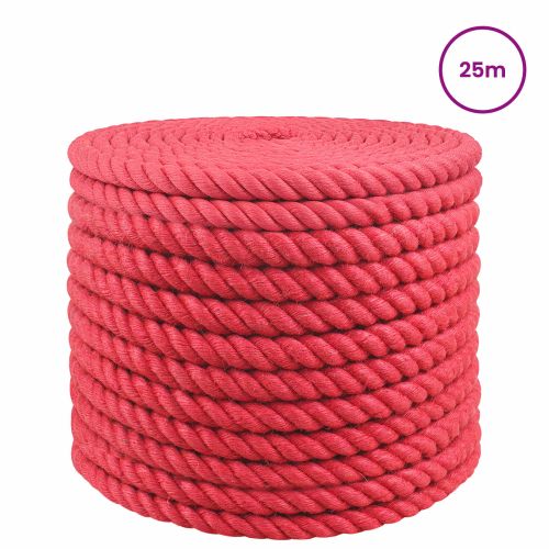 Въже от юта 20 mm Червено 100% Тоса юта