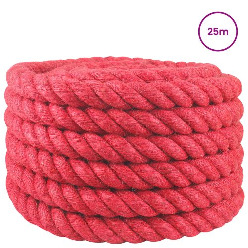 Въже от юта 30 mm Червено 100% Тоса юта