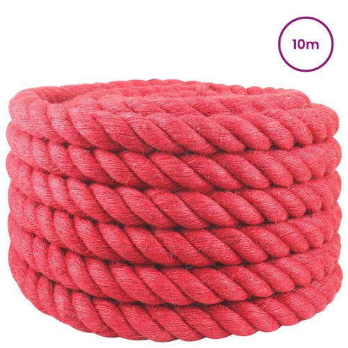 Въже от юта 40 mm Червено 100% Тоса юта