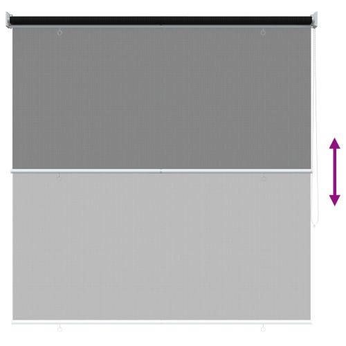 Външна ролетна щора с блокировка на UV 90% Черно 140 x 140 cm
