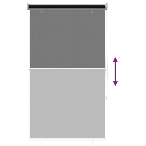 Външна ролетна щора с блокировка на UV 90% Черно 80 x 230 cm