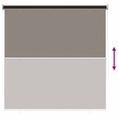 Външна ролетна щора с блокировка на UV 90% Кафяво 120 x 230 cm