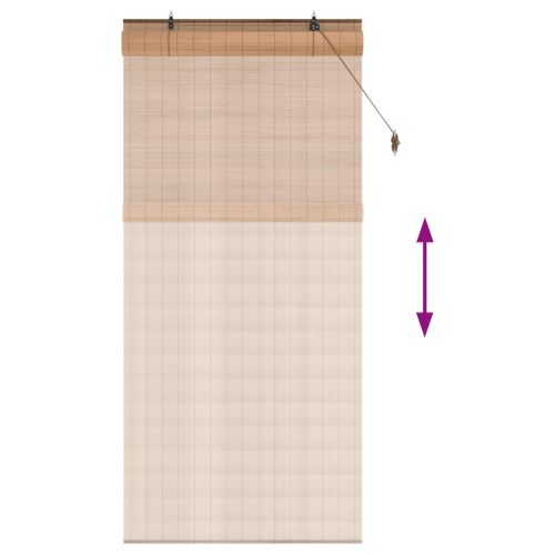 Ролетна щора Кафяво 90 x 220 cm Бамбук