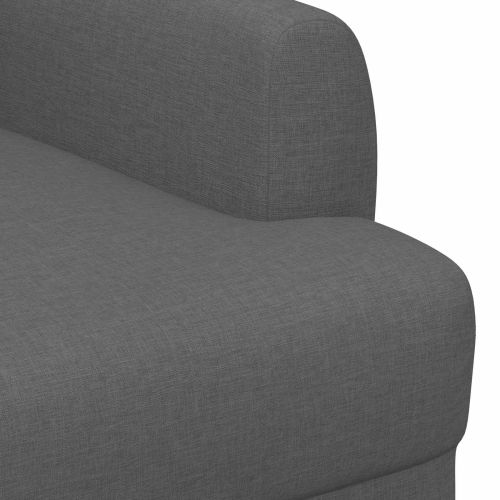 Двуместен диван с копчета Тъмносиво 116 x 67 x 80 см Текстил