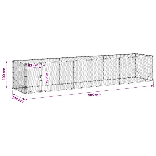 Птича птица Сребристо 500 x 100 x 100 cm Поцинкована стомана