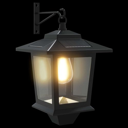 Стенно осветително тяло 2 бр. Черно 19 x 14 x 25 см