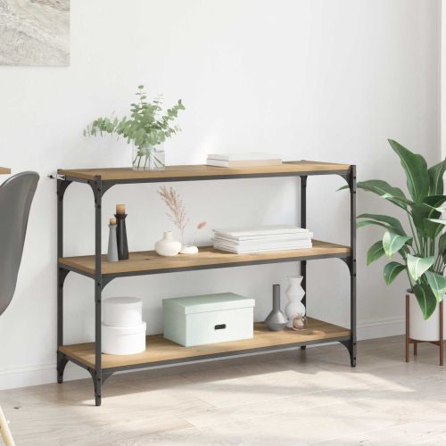 Шкаф за книги 3 нива 100 x 33 x 70,5 см дъб артизан