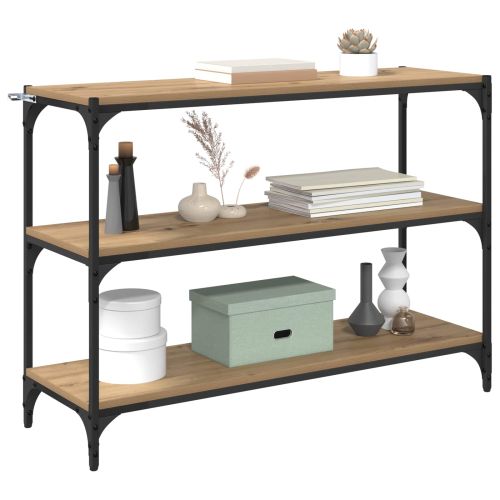 Шкаф за книги 3 нива 100 x 33 x 70,5 см дъб артизан