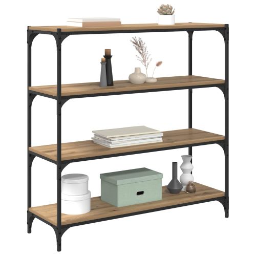 Шкаф за книги 3 нива 100 x 33 x 100 см Дъб