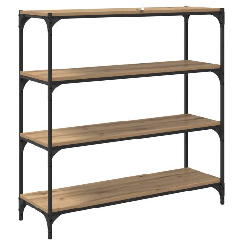 Шкаф за книги 3 нива 100 x 33 x 100 см Дъб
