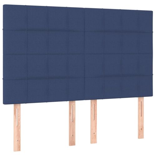 Рамка за легло без матрак, синя, 140x200 см, плат