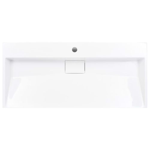 Мивка, 100x46x11 см, минерална/мраморна отливка, бяла