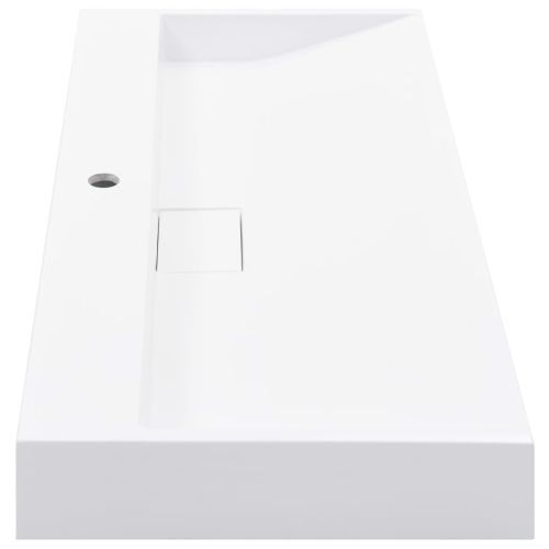 Мивка, 100x46x11 см, минерална/мраморна отливка, бяла