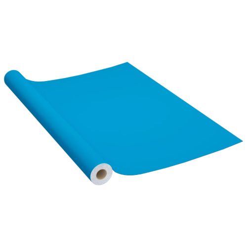 Самозалепващо фолио за мебели, лазурносиньо, 500х90 см, PVC