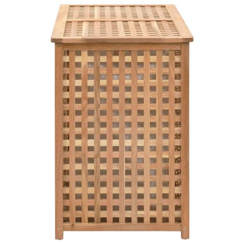 Кош за пране 39x39x65 см масивно орехово дърво