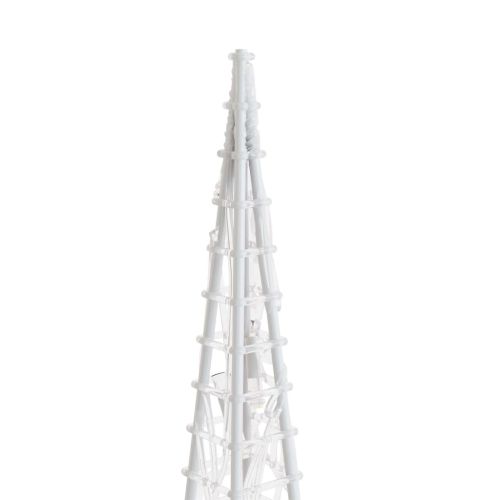 Комплект акрилни декоративни LED елхи студено бяло 60/90/120 см
