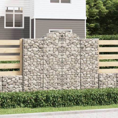 Дъговидна габионна кошница 200x30x160/180 см поцинковано желязо
