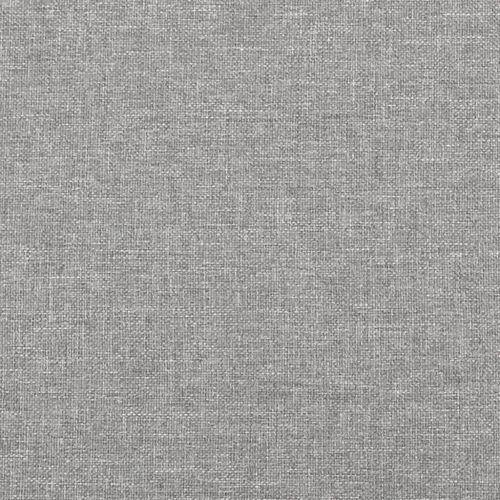 Горна табла за легло с уши, светлосива, 147x23x118/128 см, плат