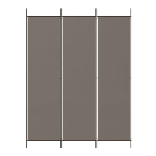 Параван за стая, 3 панела, антрацит, 150x220 cм, текстил