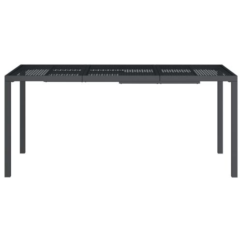 Градинска маса антрацит 165x80x72 cм стомана