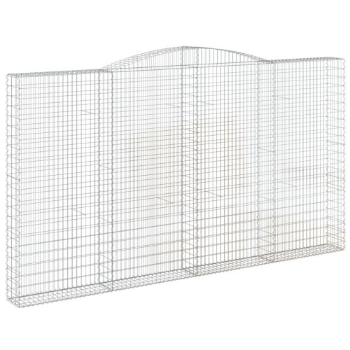 Дъговидна габионна кошница 400x30x220/240 см поцинковано желязо