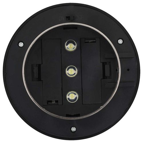 Градински соларни лампи, 6 бр, LED, кръгли, 12 см, бели