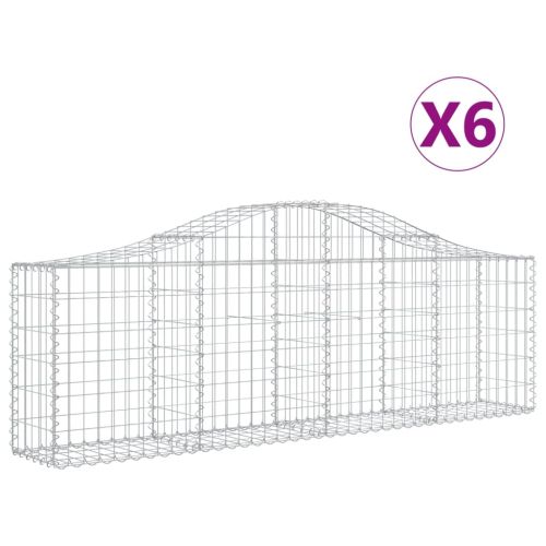 Габионни кошници арка 6 бр 200x30x60/80 см поцинковано желязо
