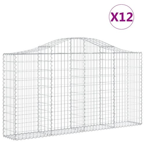 Габионни кошници арка 12 бр 200x30x100/120см поцинковано желязо