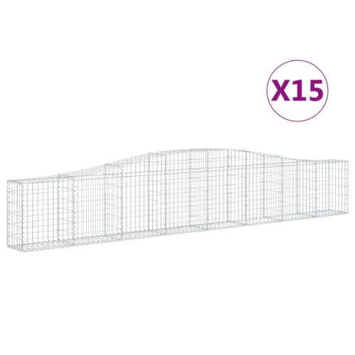 Габионни кошници арка 15 бр 400x30x60/80 см поцинковано желязо