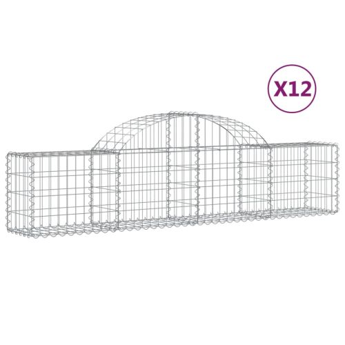 Габионни кошници арка 12 бр 200x30x40/60 см поцинковано желязо