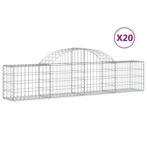 Габионни кошници арка 20 бр 200x30x40/60 см поцинковано желязо