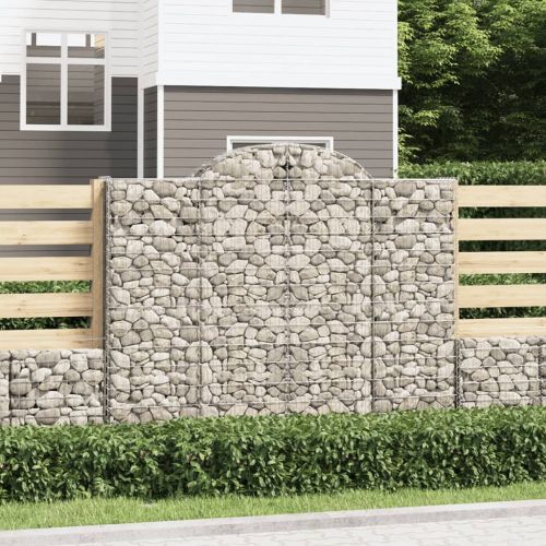 Габионни кошници арка 2 бр 200x30x160/180 см поцинковано желязо